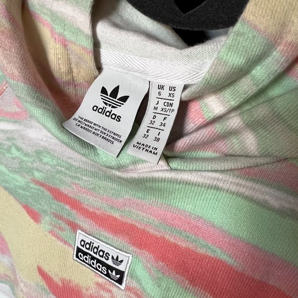 adidas Pastel Marble Crop Hoodie - Picture 10 of 10